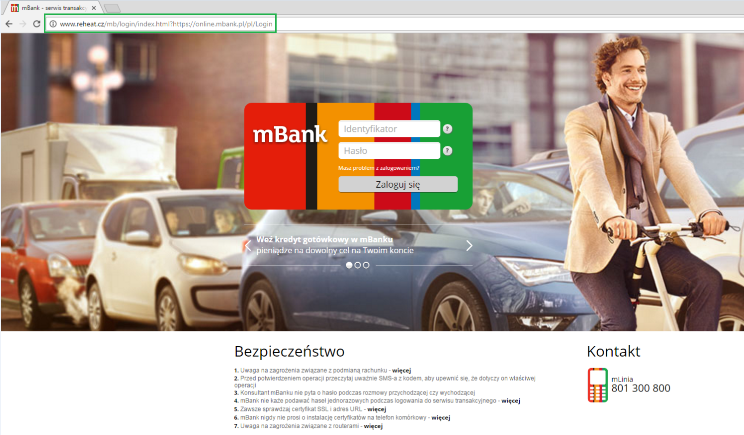Bezpieczeństwo, mBank