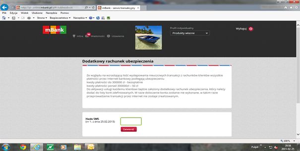 mBank nie wymaga od klientów dodatkowego ubezpieczenia od realizowanych transakcji