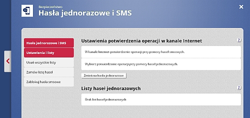 Aktywacja haseł sms w mBanku