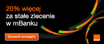 „20% więcej za stałe doładowanie telefonu sieci Orange w mBanku”