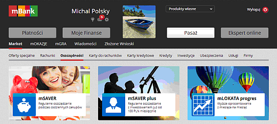 Pasaż w swerisie transakcyjnym mBanku