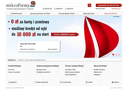 nowe mikroFirmy.pl w mBanku