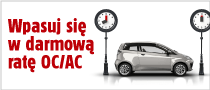 Skorzystaj z promocji na ubezpieczenie OC i AC - 1 miesiąc gratis w mBanku!