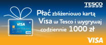 Płać  zbliżeniowo kartą Visa i wygrywaj